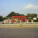 Changing Chicago Project: Roll 02 Neg 07 Closed Gas Station, Homewood IL 08.07.87 - Photograph by Jay Boersma