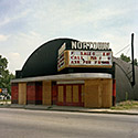 Changing Chicago Project: Roll 03 Neg 03 Movie Theater For Sale, Chicago Heights IL 10.23.87 - Photograph by Jay Boersma