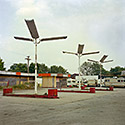 Changing Chicago Project: Roll 14 Neg 15 Closed Gas Station, Harvey IL 10.06.87 - Photograph by Jay Boersma