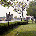 Changing Chicago Project: Roll 15 Neg 10 Church and Bingo Signs, South Holland IL 10.06.87 - Photograph by Jay Boersma