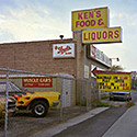 Changing Chicago Project: Roll 18 Neg 16 Ken's Food and Muscle Cars, South Holland IL 10.06.87 - Photograph by Jay Boersma