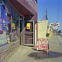 Changing Chicago Project: Roll 24 Neg 18 Pinatas Hernandez Sign, South Chicago Heights 10.23.87 - Photograph by Jay Boersma