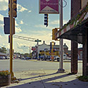 Changing Chicago Project: Roll 46 Neg 03 Downtown Intersection, Crete IL 09.15.87 - Photograph by Jay Boersma