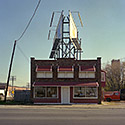 Changing Chicago Project: Roll 48 Neg 15 Nombach Roofing Company, Blue Island IL 10.23.87 - Photograph by Jay Boersma