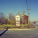 Changing Chicago Project: Roll 53 Neg 11 Posen Oil Terminal Sign, Posen IL 10.30.87 - Photograph by Jay Boersma