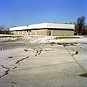 Changing Chicago Project: Roll 56 Neg 05 Closed Auto Service Center, Harvey IL 10.30.87 - Photograph by Jay Boersma