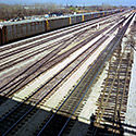 Changing Chicago Project: Roll 59 Neg 18 Railroad Yard, Blue Island IL 10.30.87 - Photograph by Jay Boersma
